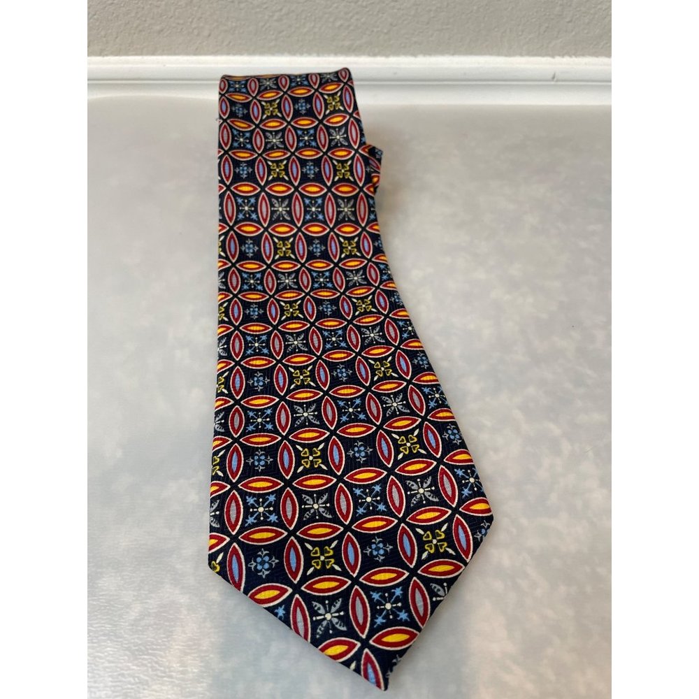 Marco Polo Multi Color Italian Style Silk Necktie